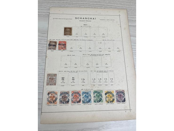 including Shanghai, Chefoo, Chungking, Chinkiang, Kewkiang. Mostly Shanghai LPO stamps. Large quantity. Please view.